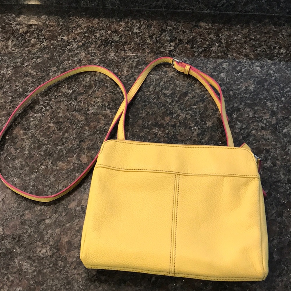Tignanello New Yellow Crossbody Handbag